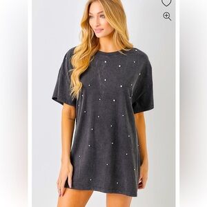 Rhinestone T-Shirt Dress